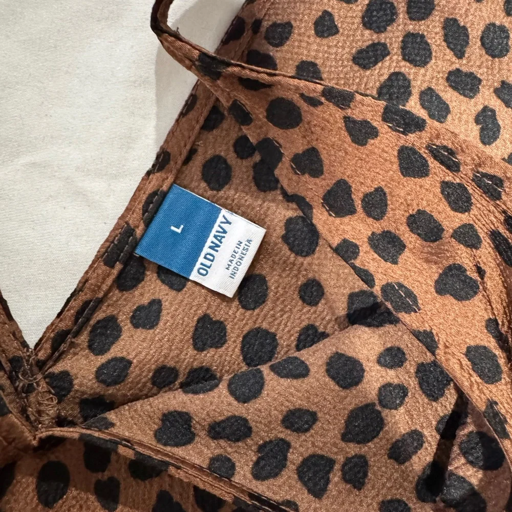 Old Navy Brown and Black Leopard Print Tank Top - Picture 2 of 2
